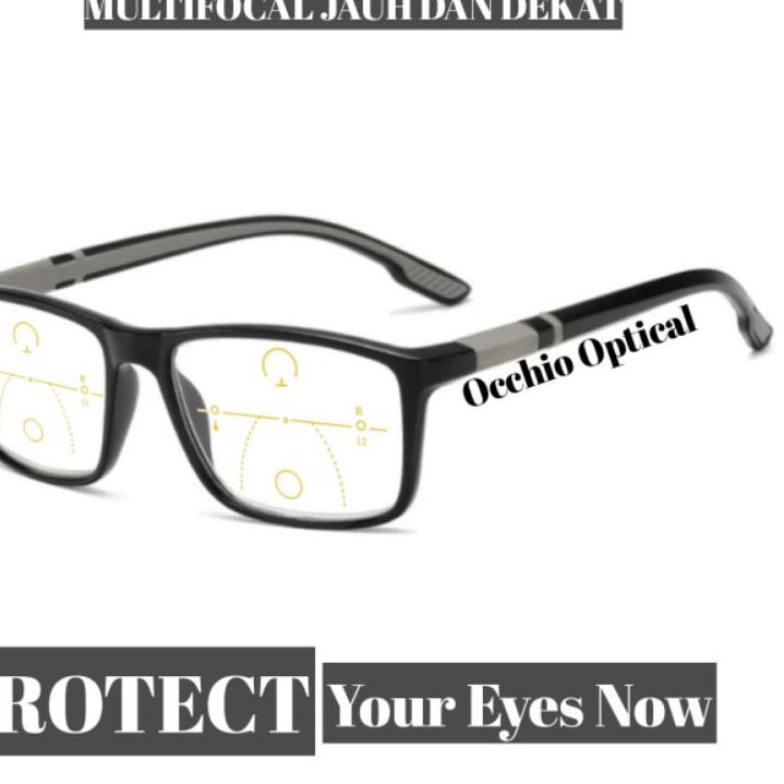 Terlaris.. Kacamata Sporty Progresif Pria/Wanita | Kacamata Baca Plus Jalan | Frame Kacamata Progres