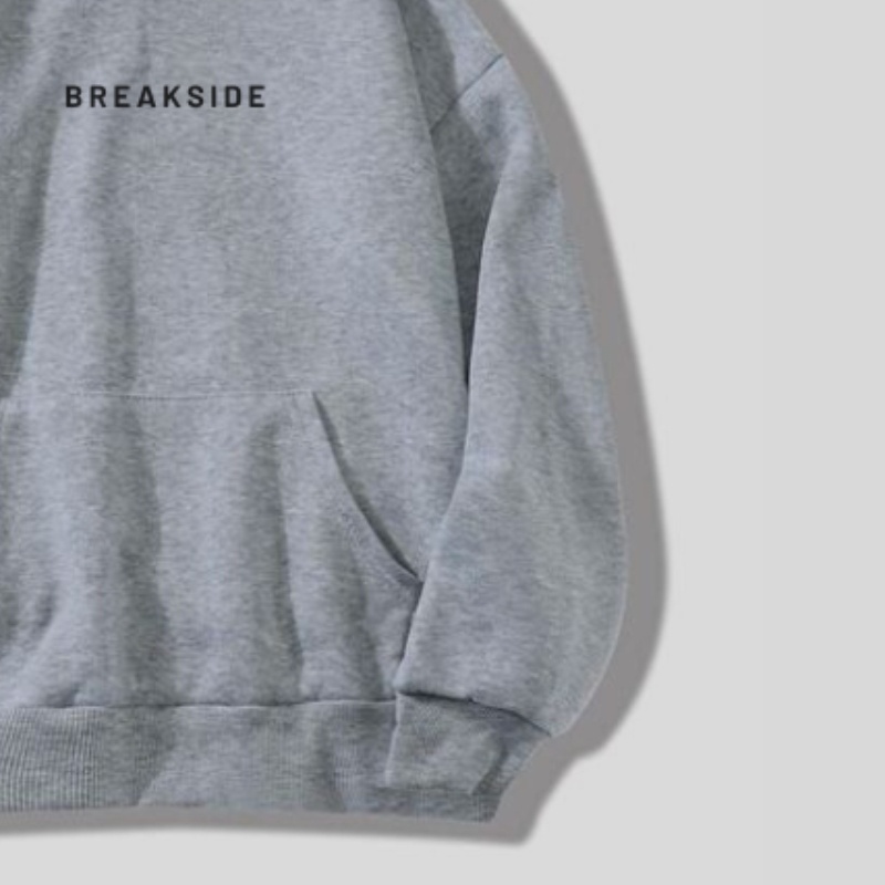 HOODIE BREAKSIDE GREY PRIA WANITA MOTIF SIMPLE -HOODIE BANDUNG PRIA ABU-ABU -HOODIE BANDUNG ORIGINAL PRIA-ORIGINAL BREAKSIDE PREMIUM QUALITY