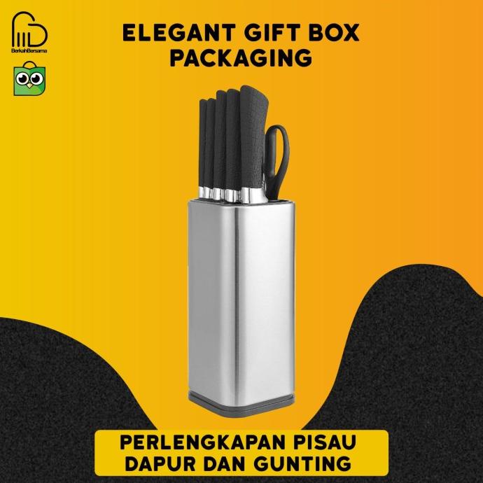 Perlengkapan Pisau Dapur Dan Gunting 1 Set / Pisau Sttainless Tajam masih banyak