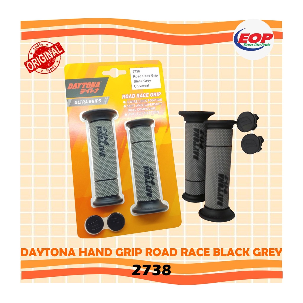 Daytona Hand Grip Road Race Black Grey  2738 Original