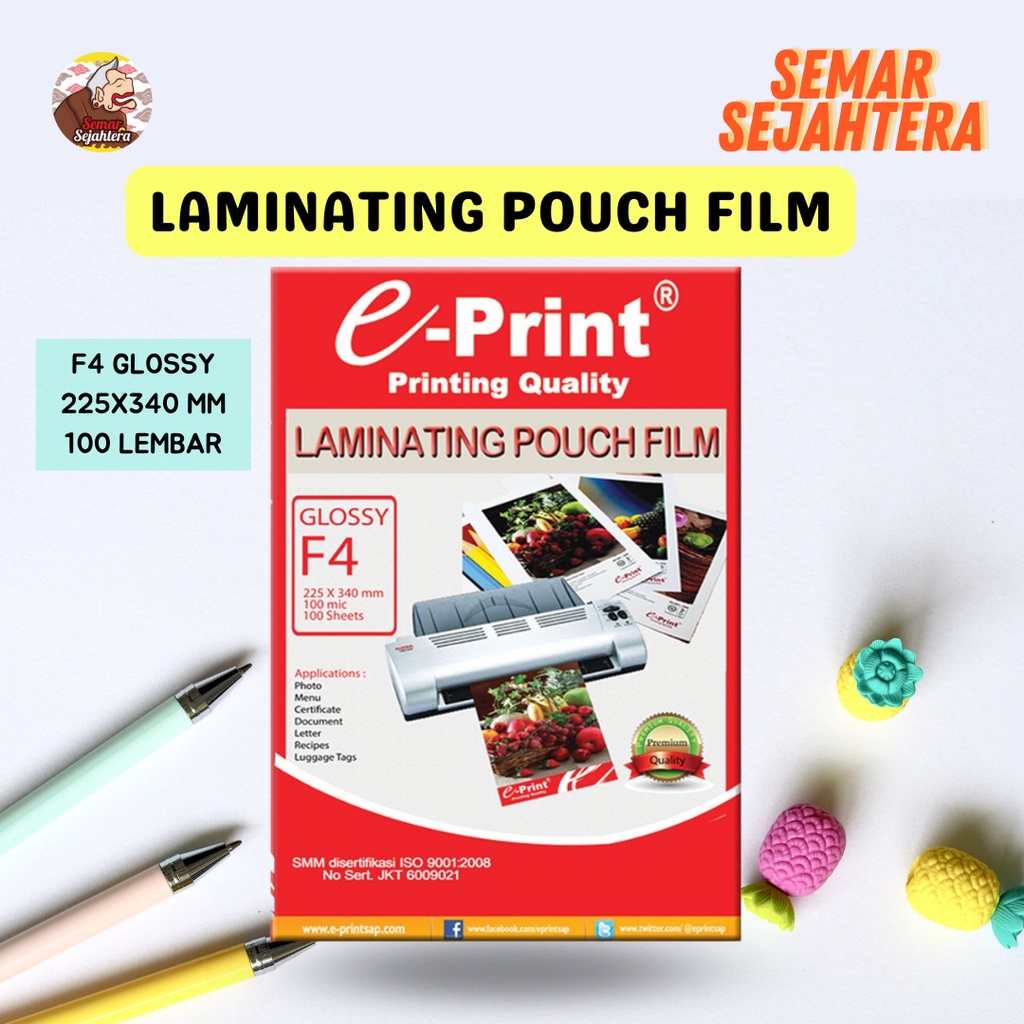 

[PAK] LAMINATING POUCH FILM E-PRINT FOLIO F4*