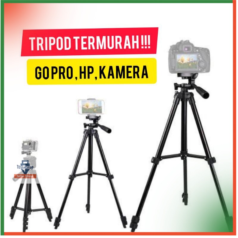 Tripod Mini Bisa HP KAMERA DAN GO PRO DESAIN KOKOH 3 IN 1 Bisa Diatur Mudah Di Bawah Traveling