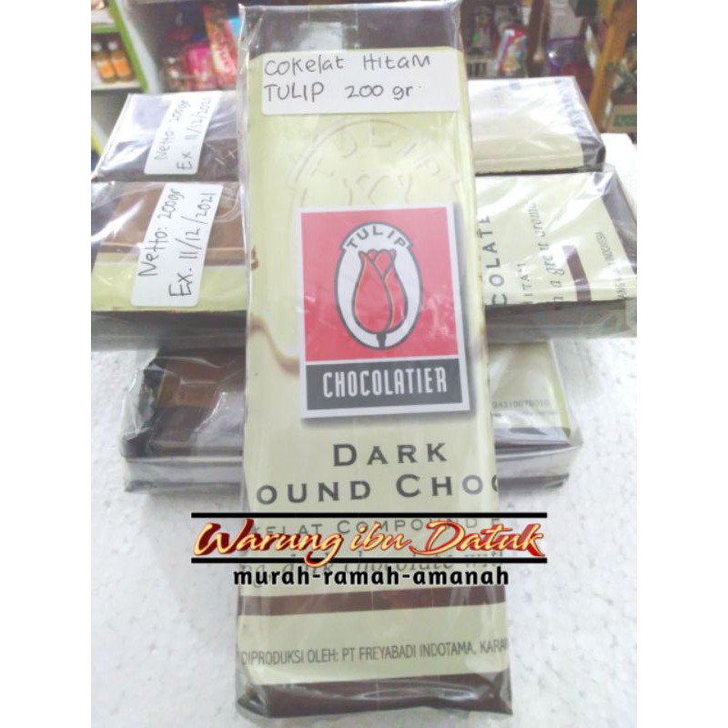 

Coklat hitam Dark Compound Chocolate merk TULIP 200g