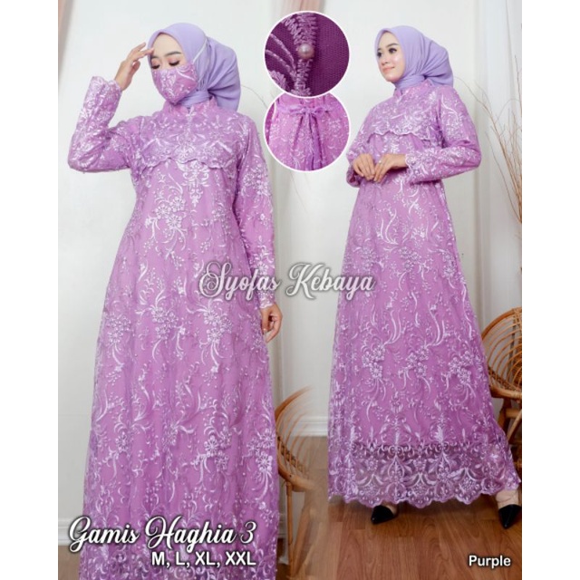 gamis haghia 3 - gamis modern - gamis mewah - gamis terbaru - gamis kekinian