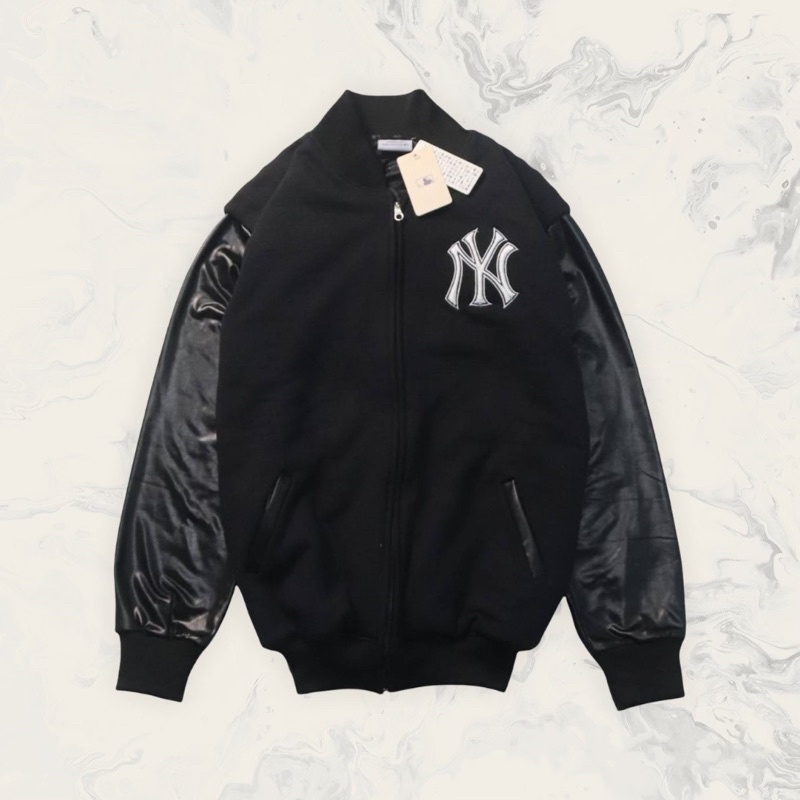JAKET VARSITY MLB LOGO NY PRIA WANITA TERBARU
