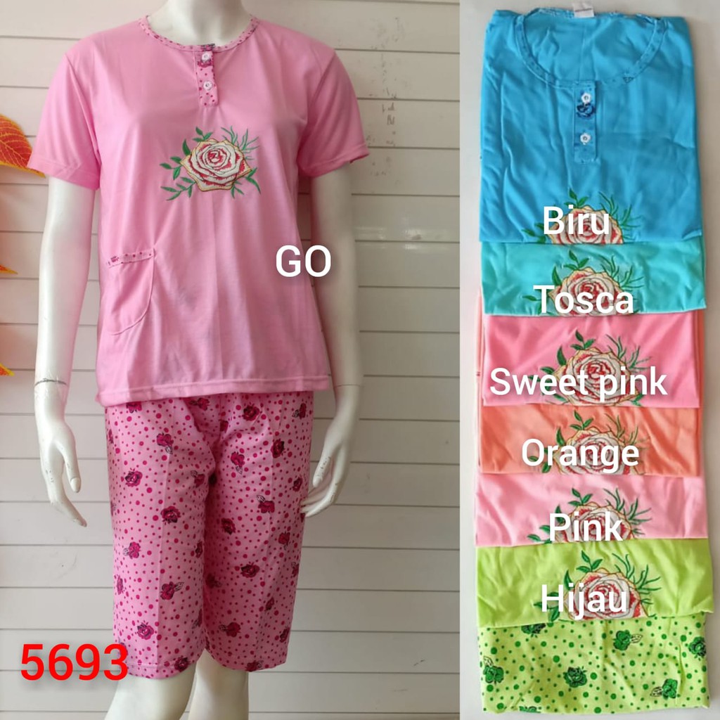 gof B BABYDOLL BOBO STANDART Dewasa 3/4 Pakaian Wanita Setelan Baju Tidur Busui Piyama