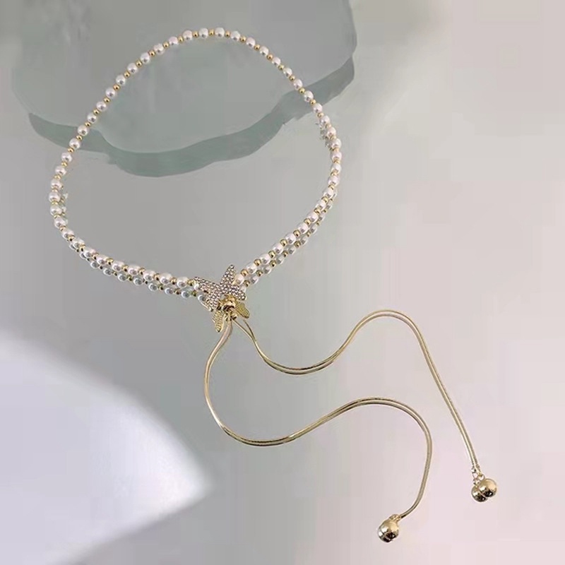 Kalung Choker Liontin Kupu-Kupu Rumbai Panjang Bahan Logam Dapat Disesuaikan Gaya Korea Untuk Wanita