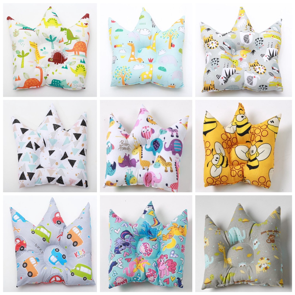 Bantal bayi model mahkota crown / bantal peyang bayi mahkota / Bantal lTidur Bayi Crown Pillow