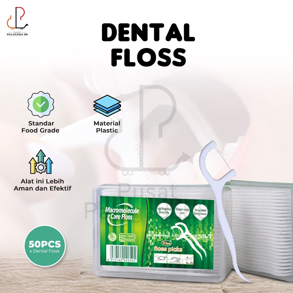 Dental Floss isi 50 pcs Macromolecul carea benang tusuk gigi Oral KOTAK pembersih sela Doctor Bei Xiaomi