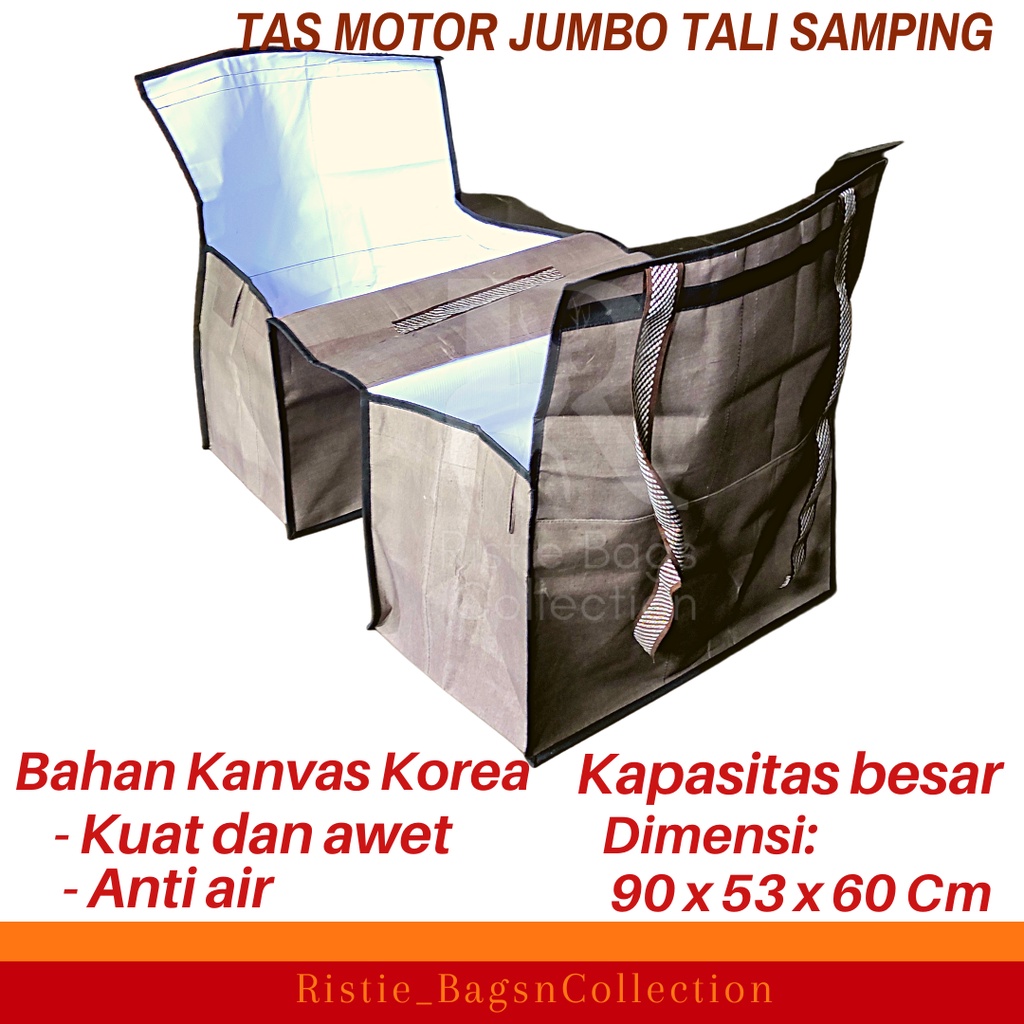 TAS MOTOR TAS OBROK TAS BRONJONG TAS POS TAS KURIR JUMBO TALI SAMPING ANTI AIR & TAHAN PANAS (TIDAK 