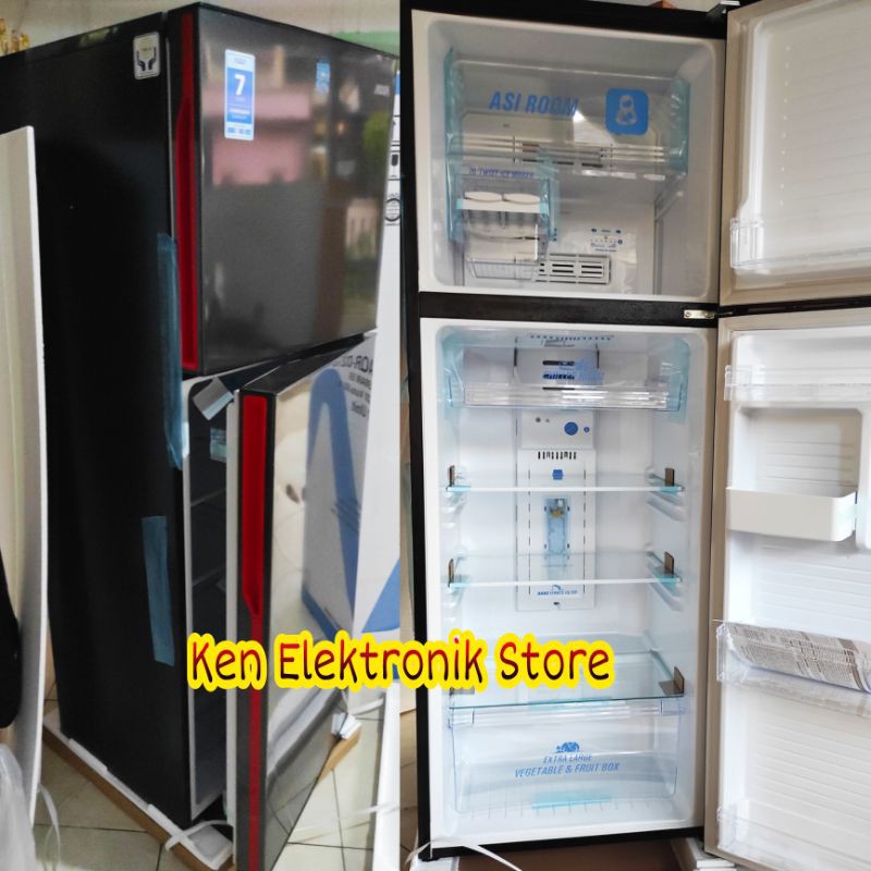 KULKAS AQUA JAPAN AQRD 270WDS 2 PINTU LEMARI ES ASI ROOM AQRD270 LOW WATT GARANSI