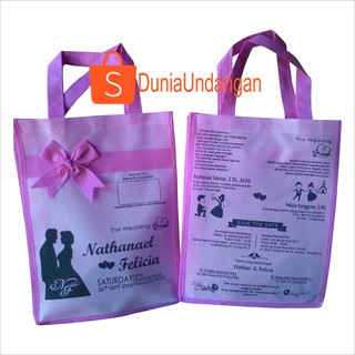 Undangan Pernikahan Murah Bentuk Tas Pink Shopee Indonesia