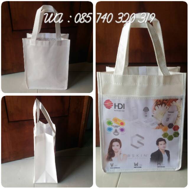 

Goodie Bag Tas Souvenir Promosi Usaha Ulangtahun/Ultah Anak Model Saku Full Color