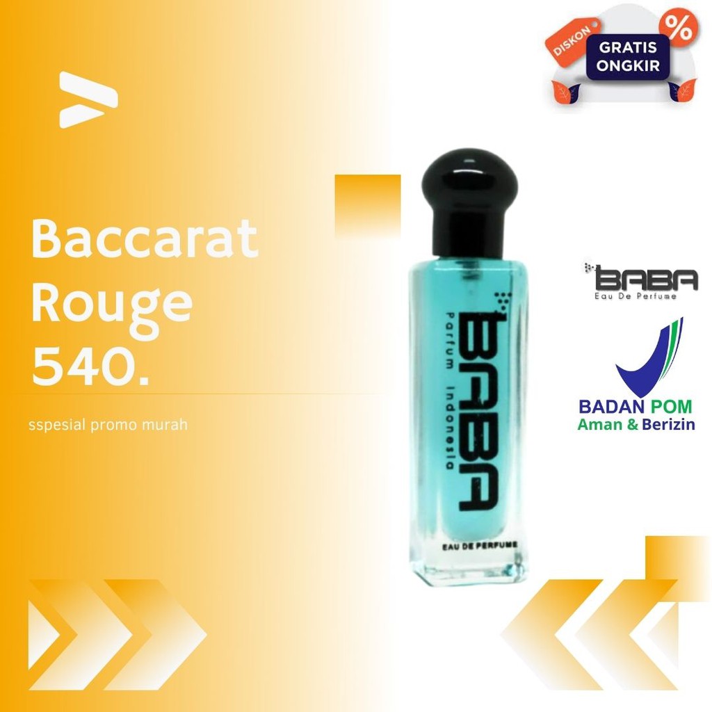 Parfum Farfum Unisex Baccarat Rouge 540 Murah Original Tahan Lama / Promo Baba Parfume Medan 35ml