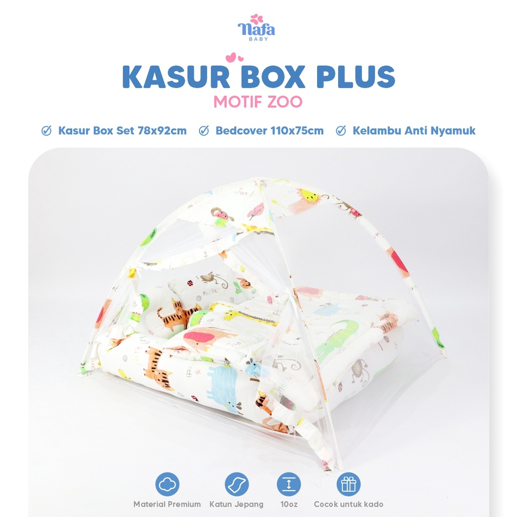 NAFA BABY- Kasur Bayi Box Include Bedcover Bayi dan Kelambu Tenda Bayi | Perlengkapan Tidur Bayi