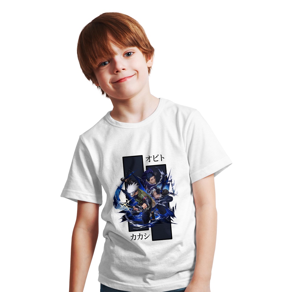 KAOS ANAK ANIME KAKASHI HATAKE OBITO manga Naruto uzumaki PLASTISOL