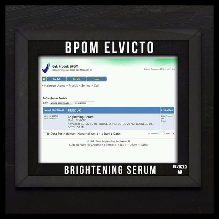 FREE ONGKIR ELVICTO BRIGHTENING SERUM - Serum wajah - perawatan wajah