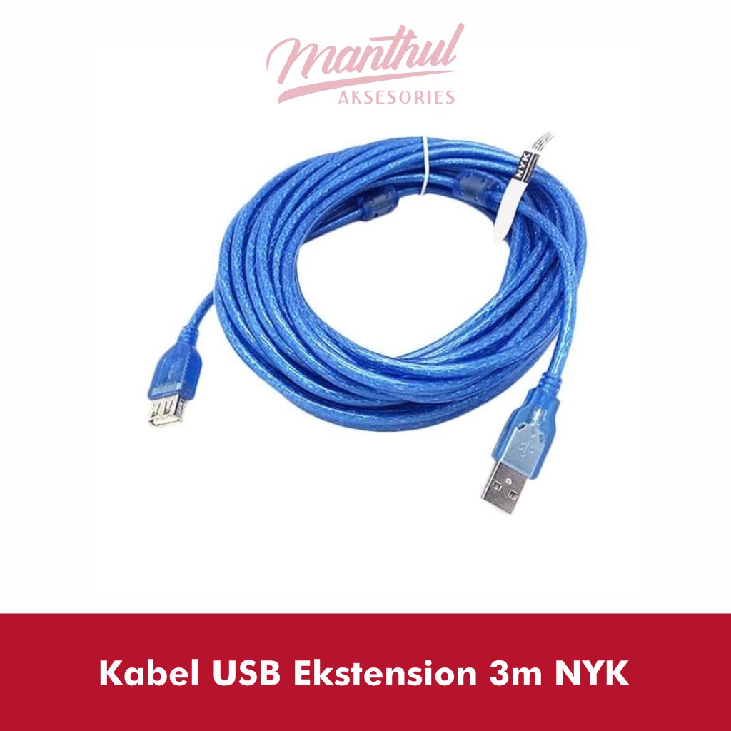 Kabel USB 2.0 Extension 3m Ekstension Extender 3 M NYK