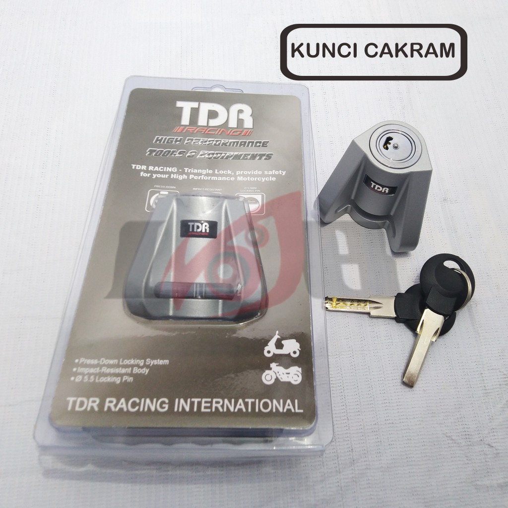 Kunci Cakram TDR Gembok Besi Baja Kuat Awet Piringan Motor Disc Lock