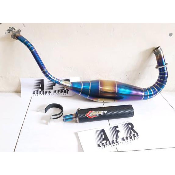 Promo Terlaris Knalpot Creampie Bluemoon Cobra Karbon untuk Ninja R Ninja SS dan Ninja RR COD