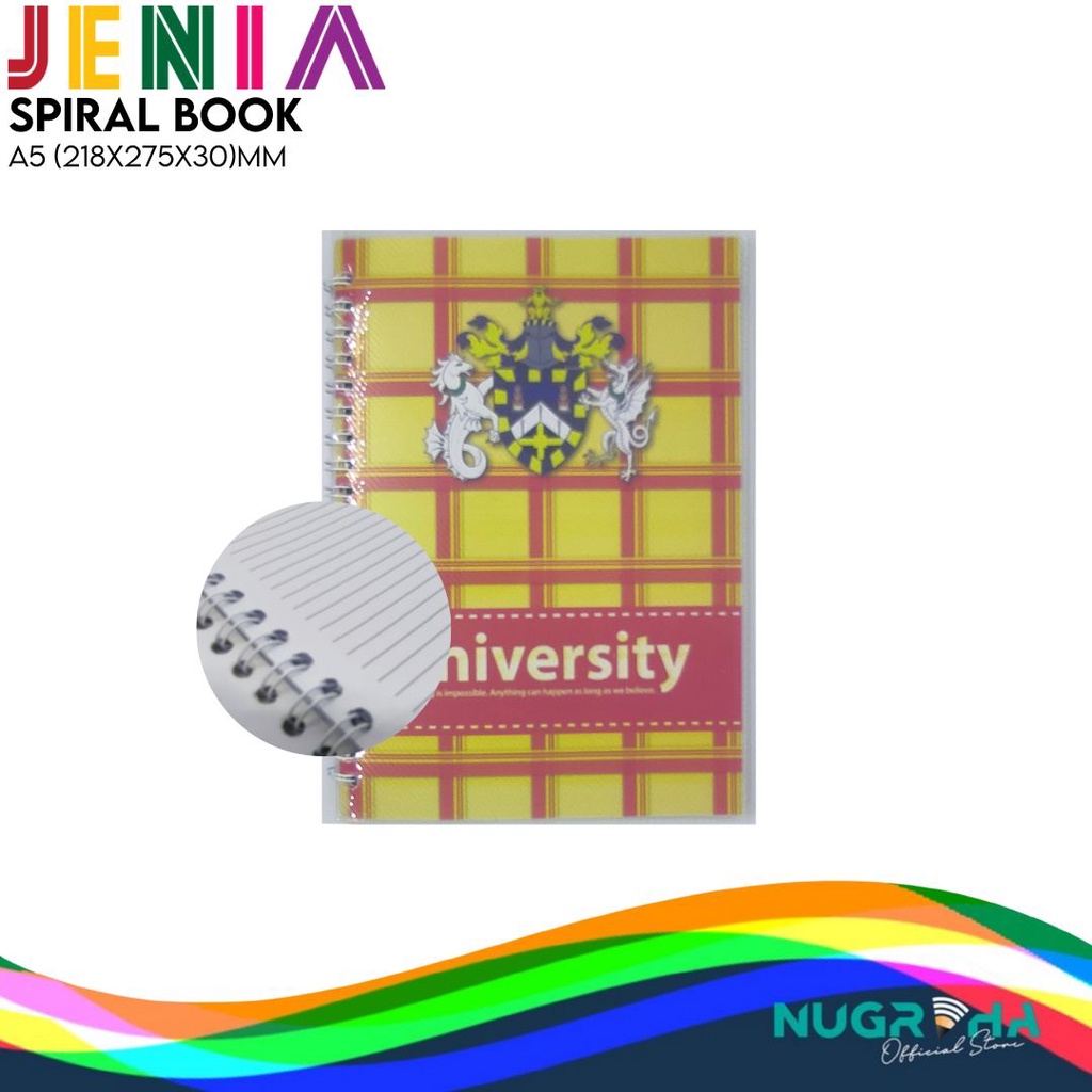 

Spiral Book Buku Catatan Notebook Jenia A5 Campus