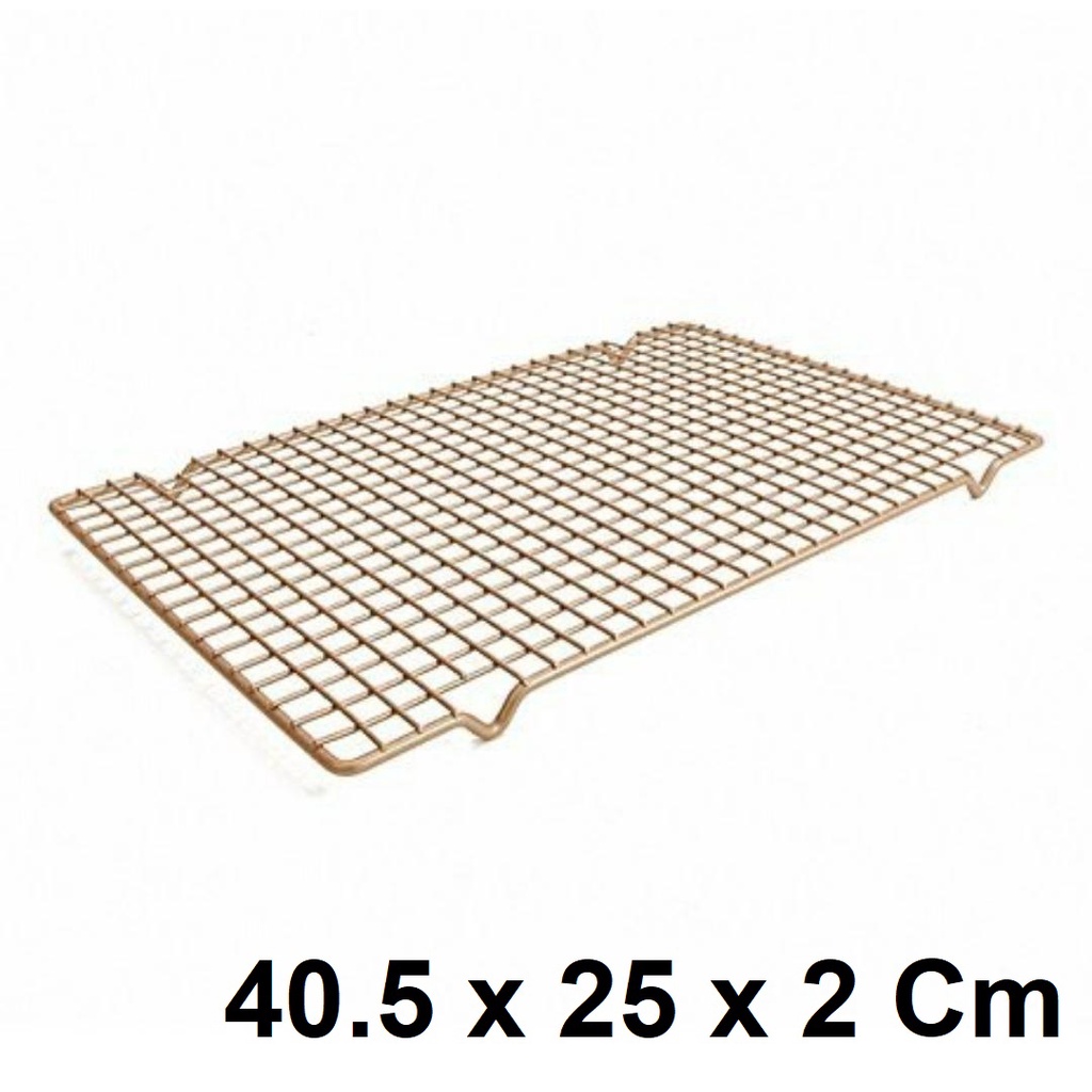 Cooling Rack 40.5 x 25Cm Rak Tatakan Pendingin Non Stick Coating Gold