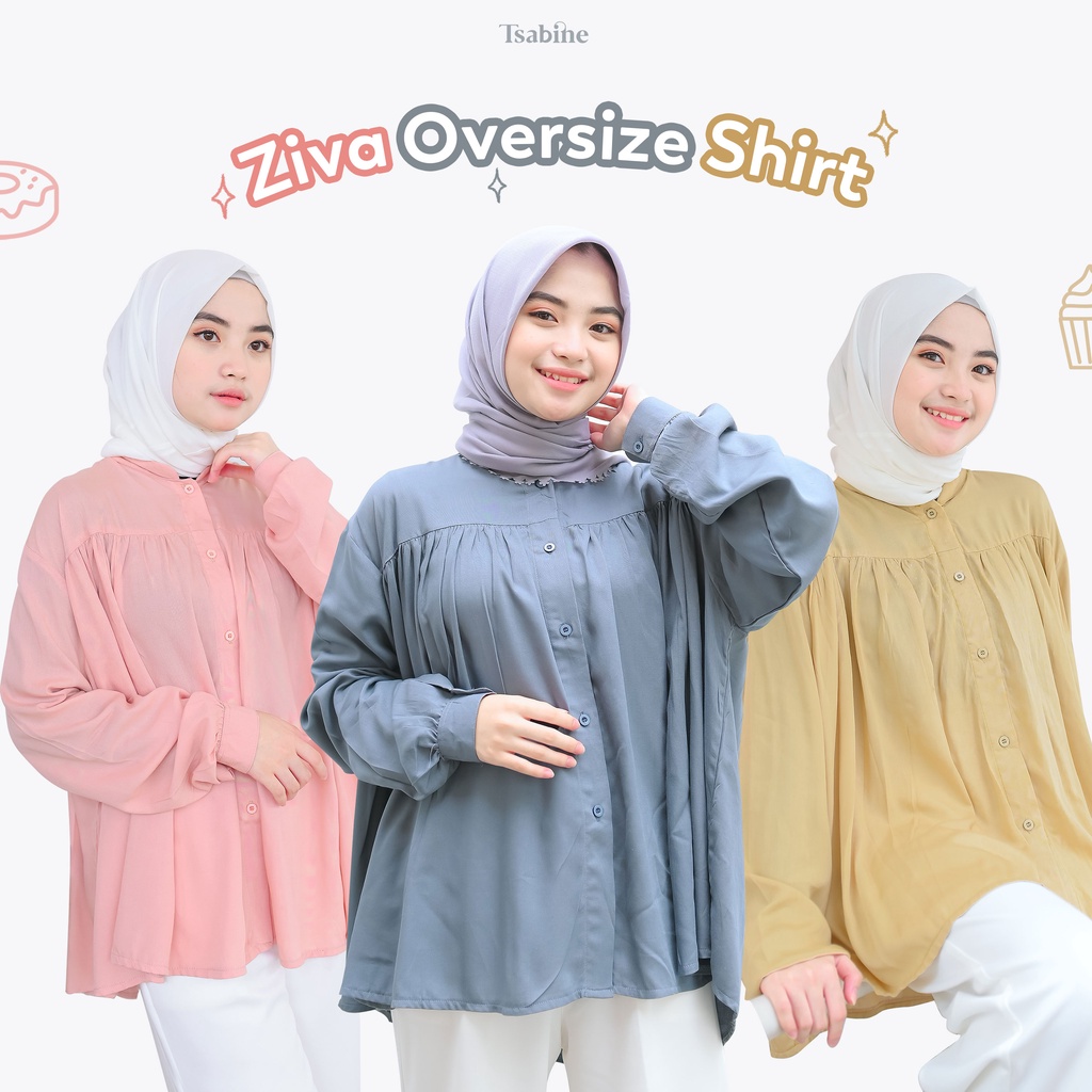 ZIVAA OVERSIZE SHIRT / KEMEJA WANITA / KEMEJA BATWING / KEMEJA OVERSIZE