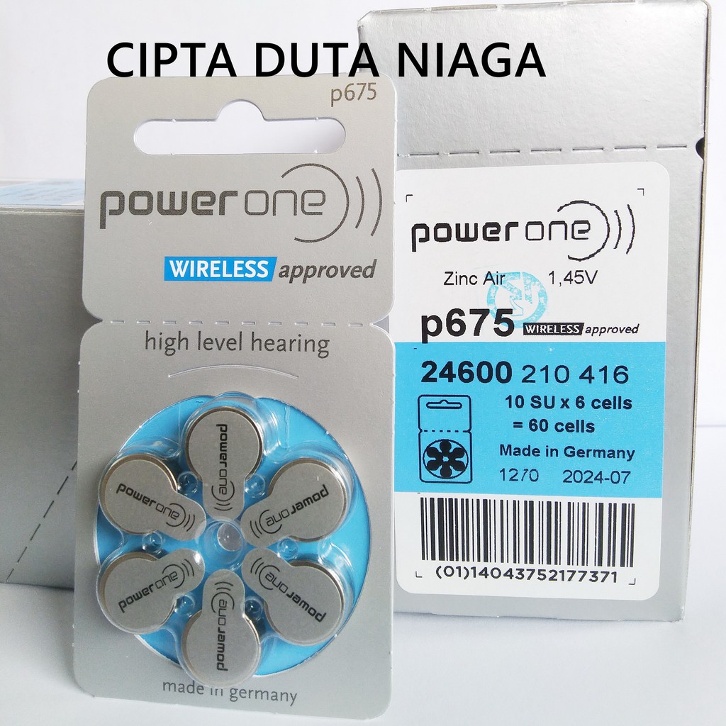 Baterai powerone p 675 Power One P675 high level hearing battery made in germany replacement PR44 AG13 LR44 zinc air batteries size 675 batere alat bantu dengar power one p675 baterai Alat Pendengaran batre powerone baterai 675 batre alat pendengar