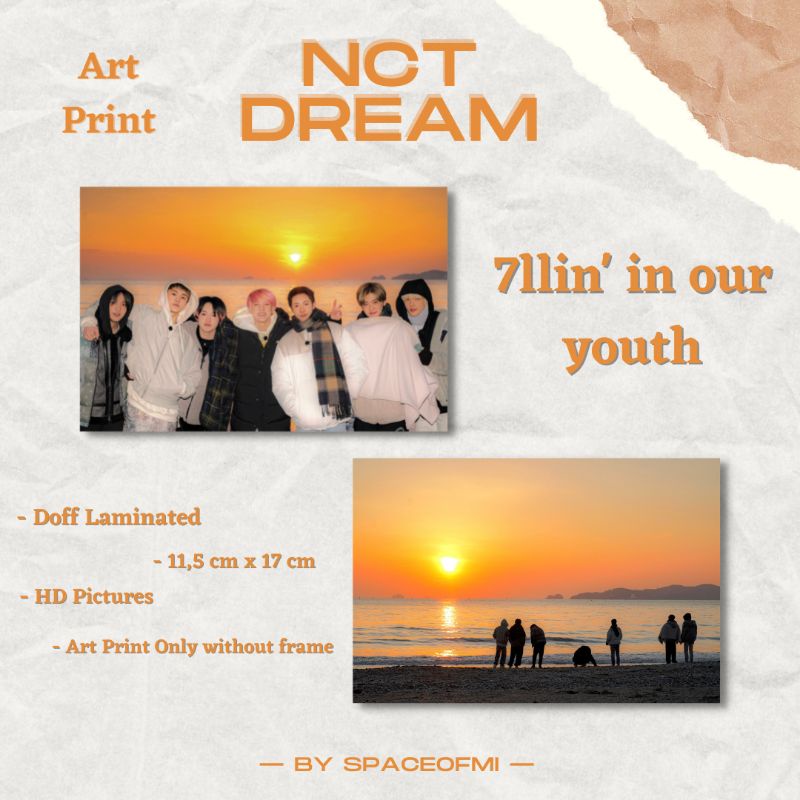 NCT Dream art print 7llin' in our youth wall deco poster postcard by spaceofmi | The Sun is Setting 