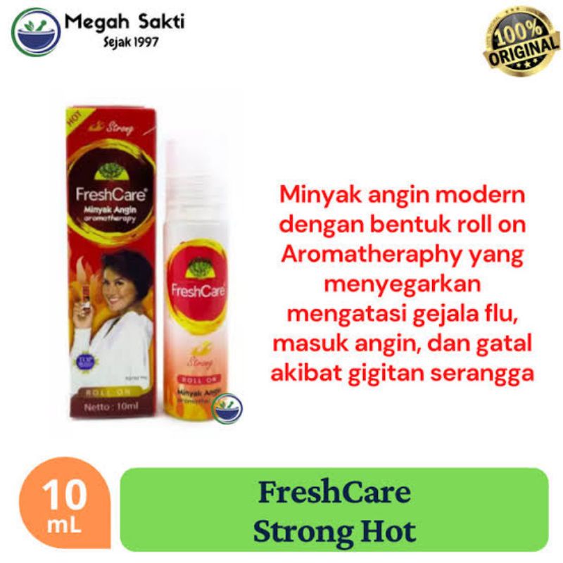 ORIGINAL FRESHCARE STRONG 10 ML / FRESH CARE MINYAK ANGIN STRONG 10ML AROMATHERAPY ROLL ON