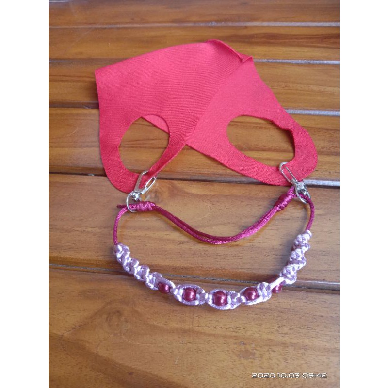 Konektor Masker Mutiara Sintetis Ulir Cowok Cewek Couple Anak-anak