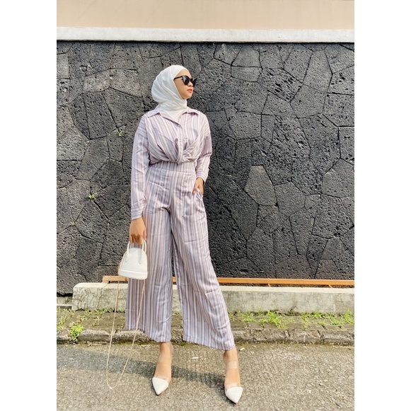 LOWRY SET // SETELAN TOP CROP + CELANA KULOT