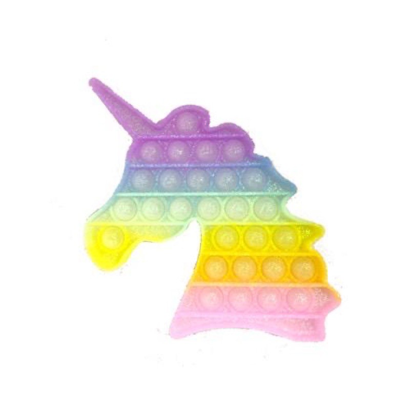 Pop It Unicorn Rainbow Glitter