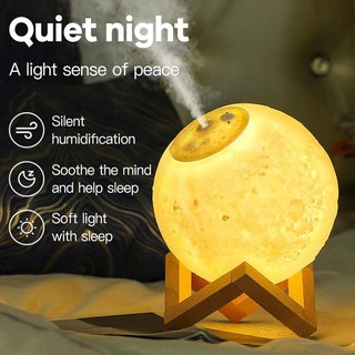 Lampu Tidur 3D Air Humidifier Moon Simulation JSQ-010 Moon Night Light Ultrasonic
