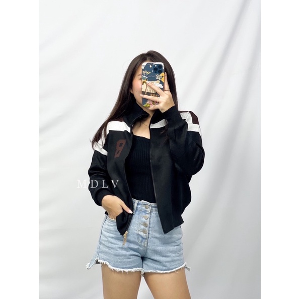 MDLV ~ A397 B Knitted Jacket Premium Jaket Baseball Look Knit Import Fashion Import
