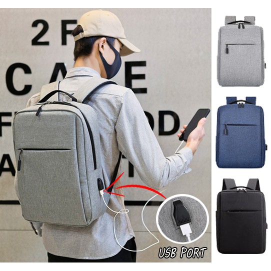 Tas Ransel Power USB Port High Quality Import / Tas USB Charger Original