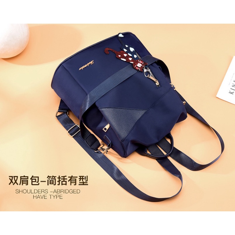 BJ16093 - BLACK/BLUE/GRAY/RED - TAS RANSEL PUNGGUNG BACKPACK TAS SEKOLAH TAS KULIAH RANSEL NYLON PARASUT RINGAN IMPORT TERMURAH TERLARIS JAKARTA ELJ6093 BQ2735 GT1925