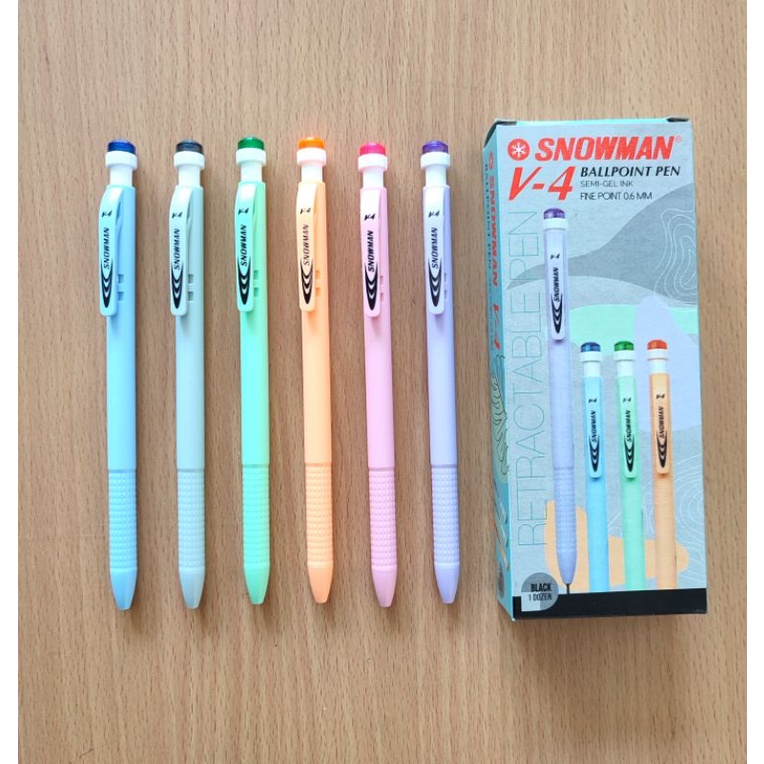 

Pulpen Cetrek Ballpoint Pen Snowman V-4 Semi Gel 0,6 mm Pastel 1 Pak / 12 pcs