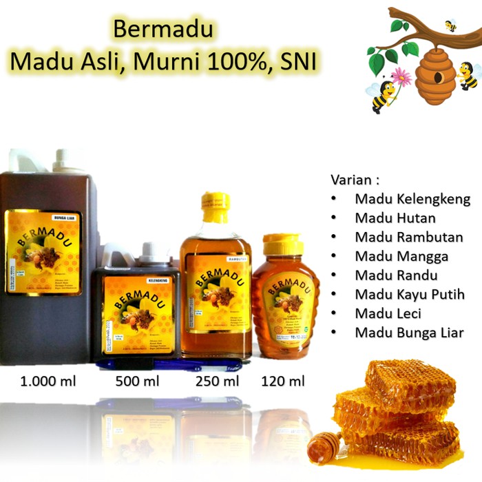 

Jual Madu Asli Murni 100% SNI 500ml Bermadu Madu Murni Asli Madu Randu Asli Leci Mangga Rambutan