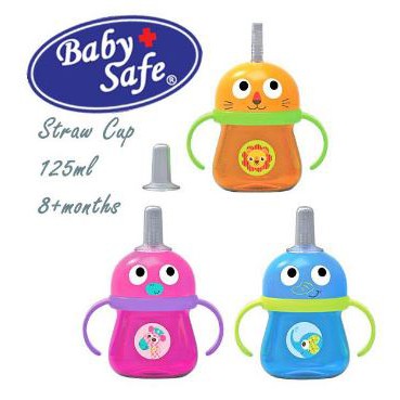 BABYSAFE BABY SAFE CUP WITH STRAW 125 ML / BOTOL SEDOTAN ANAK AP007