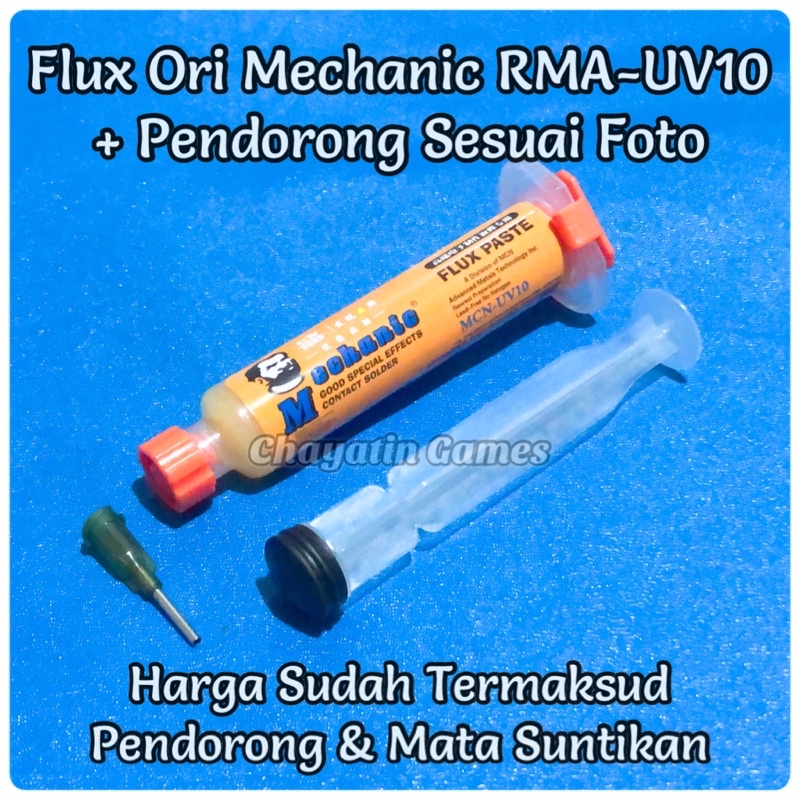 Flux Ori &amp; Alat Pendorong Mechanic Type MCN-UV10 Isi 10cc