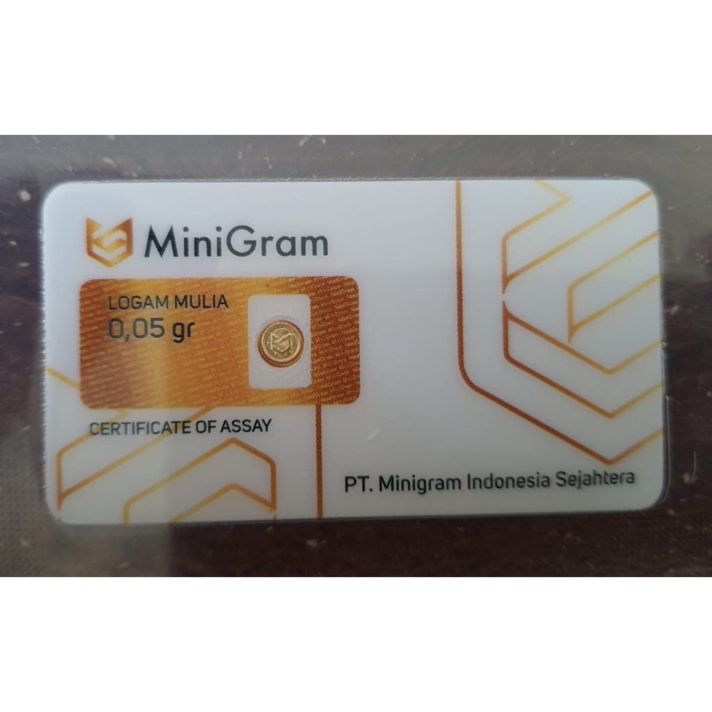 Minigram 0,05 Gram Emas Batangan Bersertifikat Murni 24 Karat