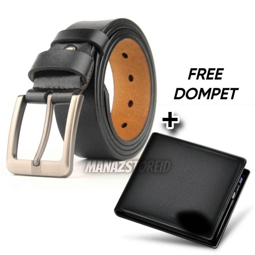 {Free Dompet} Gesper pria kulit sintetis Premium Import