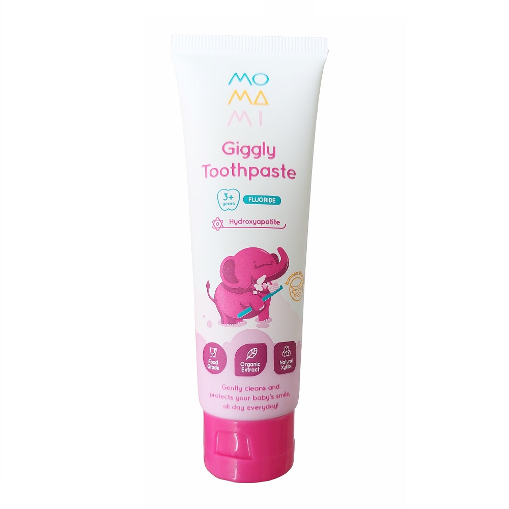 Momami Giggly Toothpaste Pasta Gigi Anak Bayi Odol Aman Tertelan