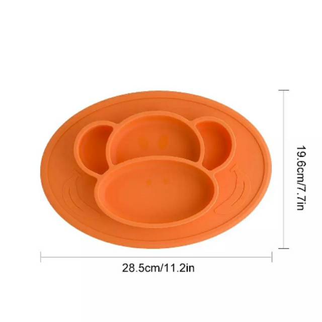 Silicone Platemat Monkey / Piring Silikon Anak