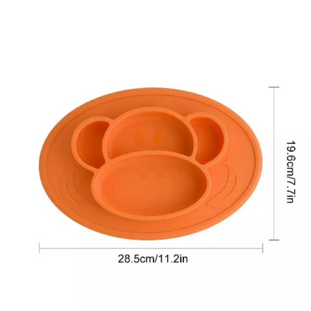 Silicone Platemat Monkey / Piring Silikon Anak