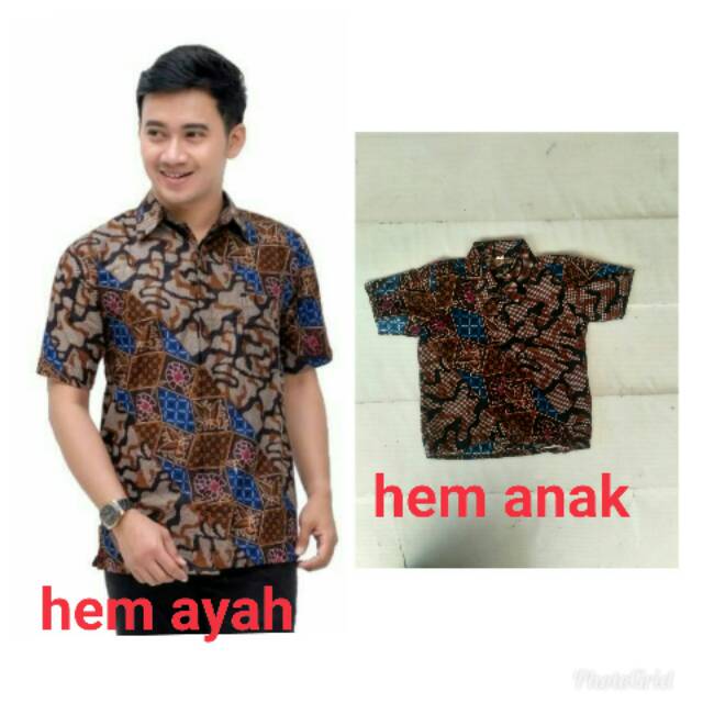 Kemeja baju pria batik /seragam daun jatuh