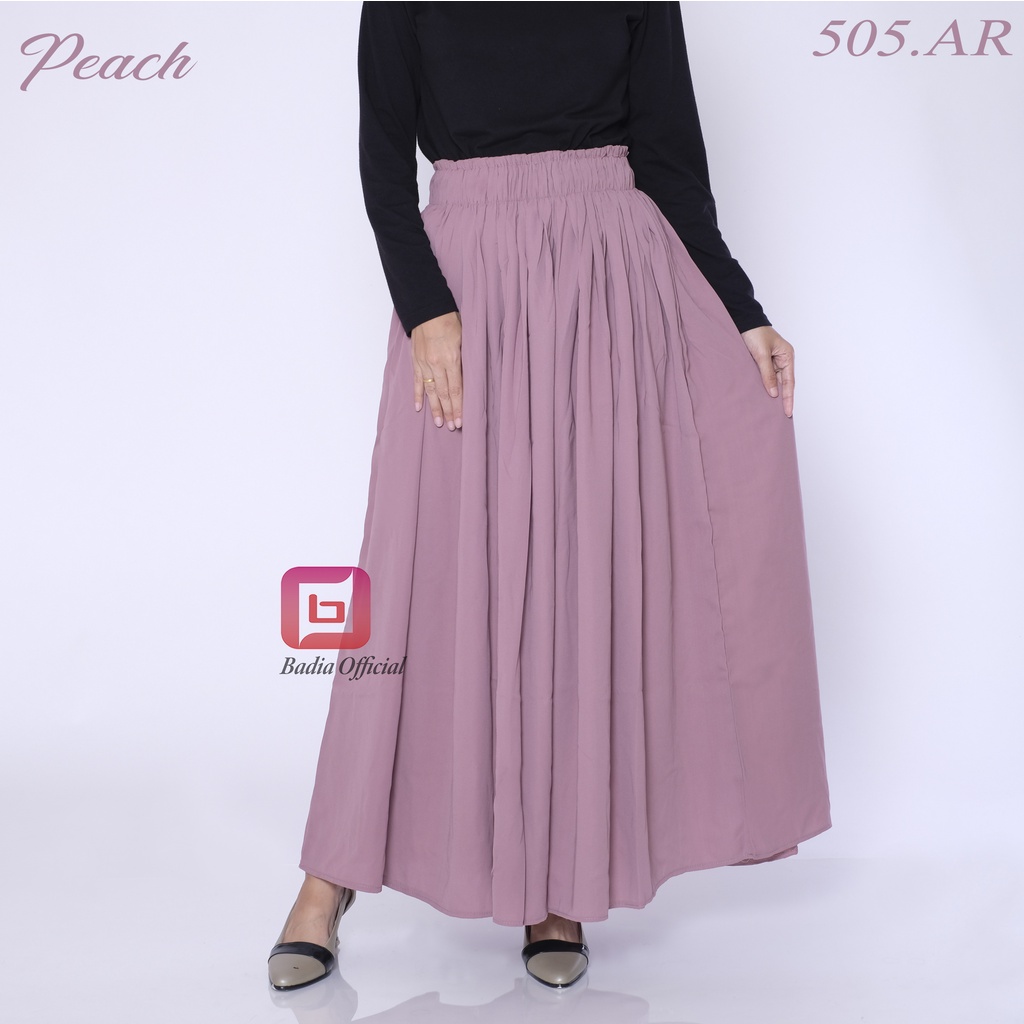 rok payung flare kembang polos lycra katun tebal bisa jumbo wanita premium