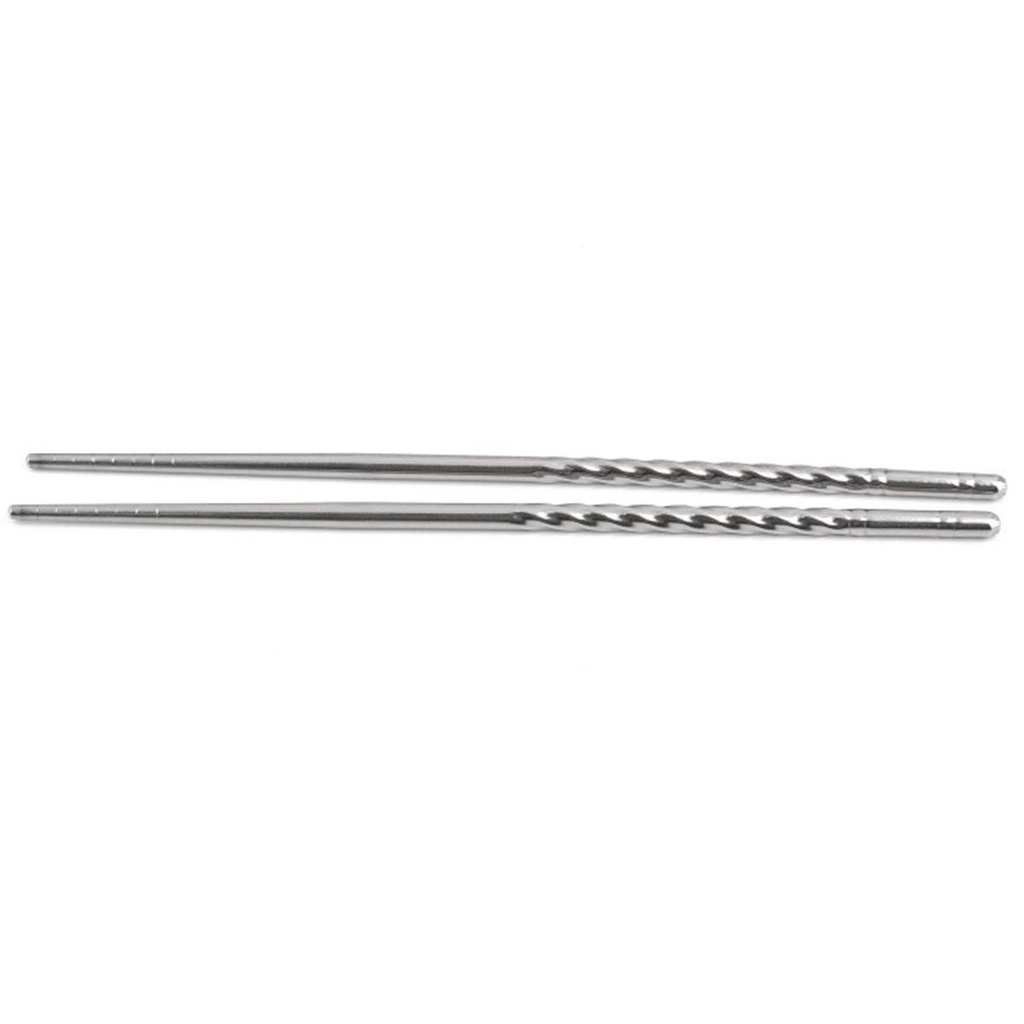 [Elegan] Sumpit Dapat Digunakan Kembali Stainless Steel Anti Slip Perlengkapan Dapur Jepang