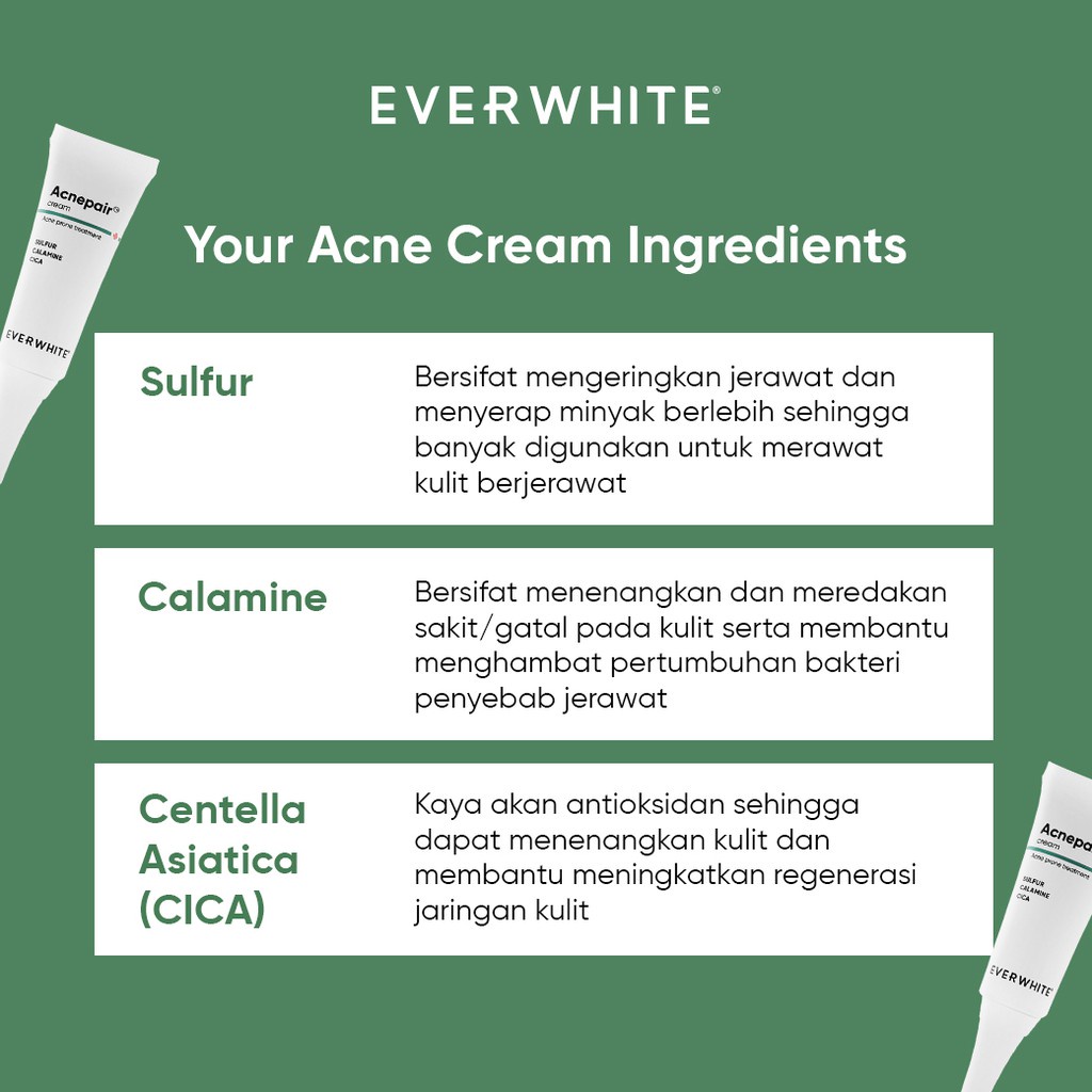 Cream Penghilang Jerawat Everwhite Acnepair Cream Origina BPOM